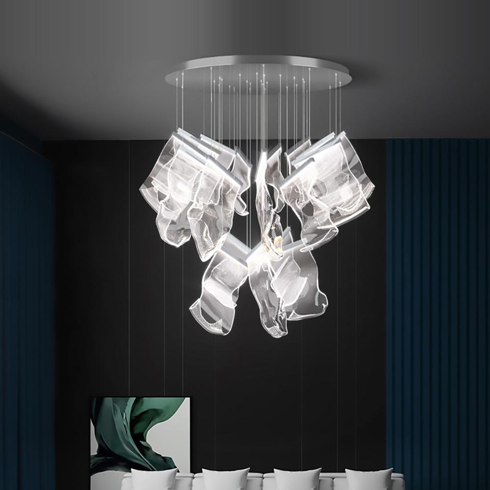 Airpane Gold Silver LED Multi-Light Chandelier