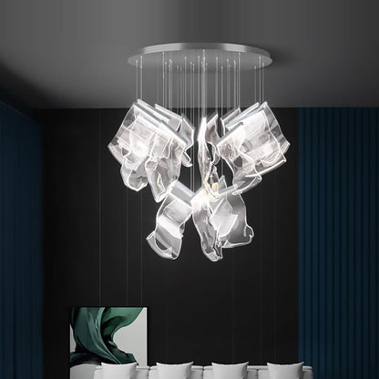 Airpane Gold Silver LED Multi-Light Chandelier