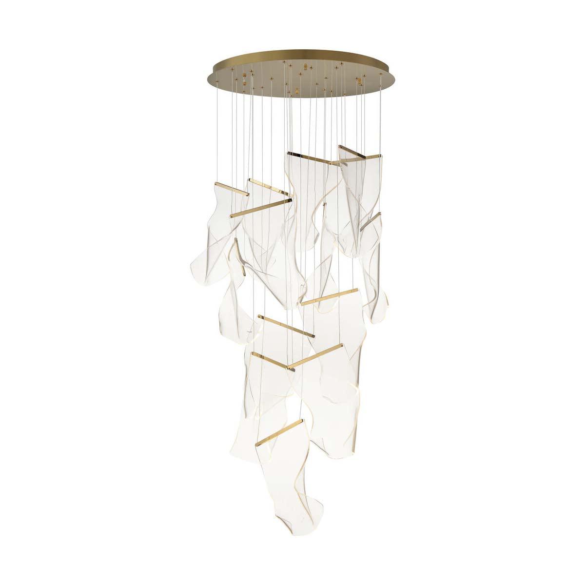 Airpane Gold Silver LED Multi-Light Chandelier