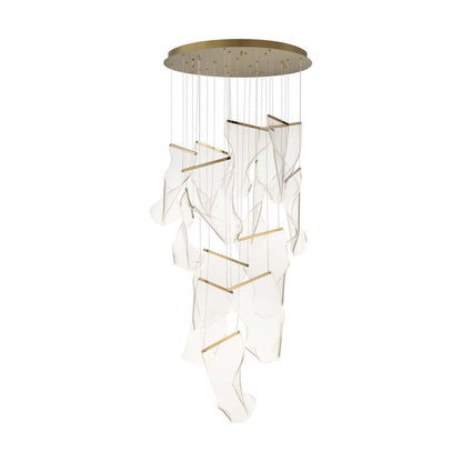 Airpane Gold Silver LED Multi-Light Chandelier
