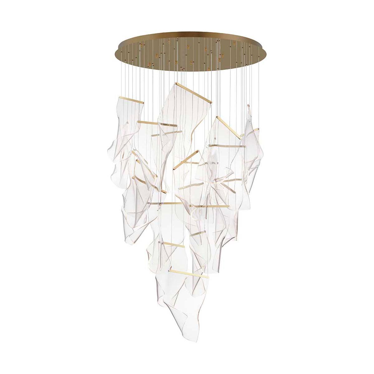 Airpane Gold Silver LED Multi-Light Chandelier