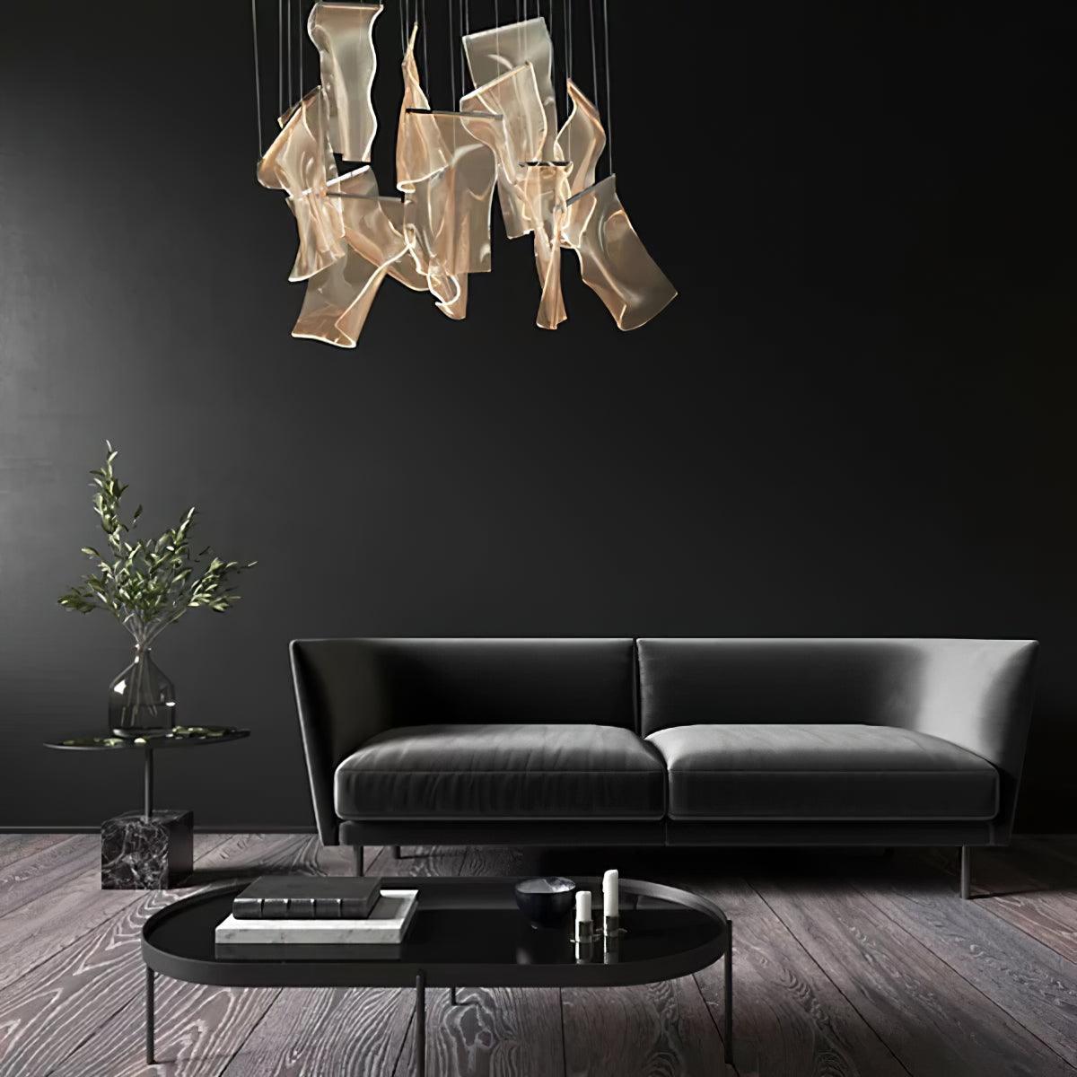 Airpane Gold Silver LED Multi-Light Chandelier