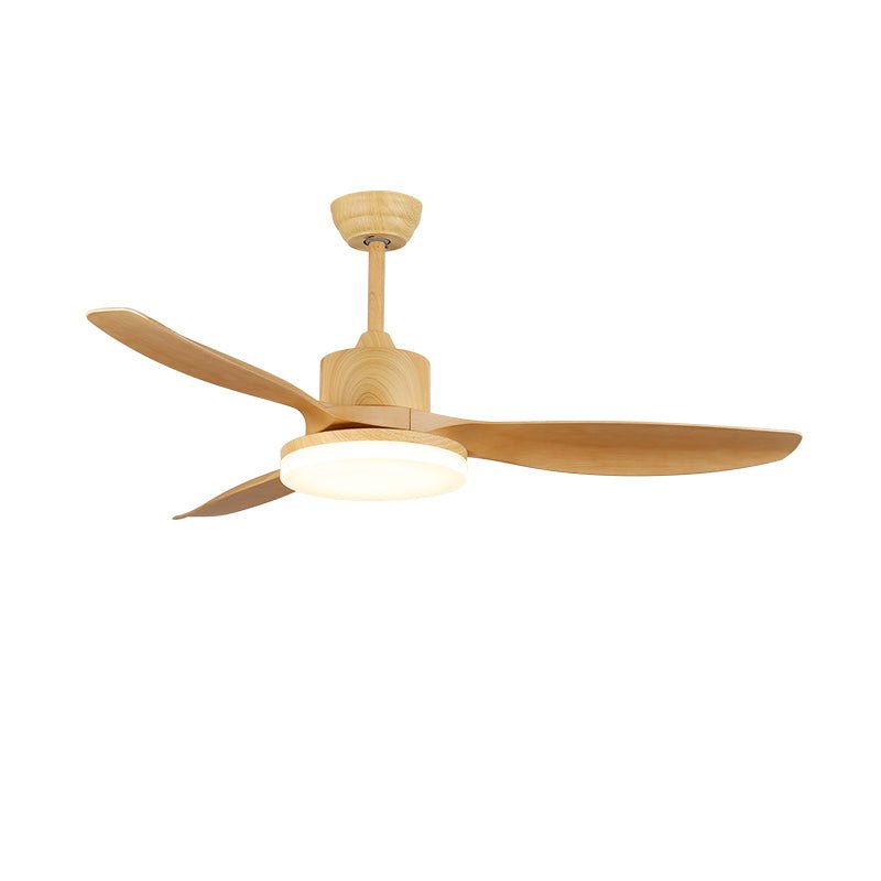 Keltis 42’’/52’’ Ceiling Fan Light ∅ 42″ x H 11.8″ / Model E Nature Wood Grain / Three-Color Changing Light Ceiling fan