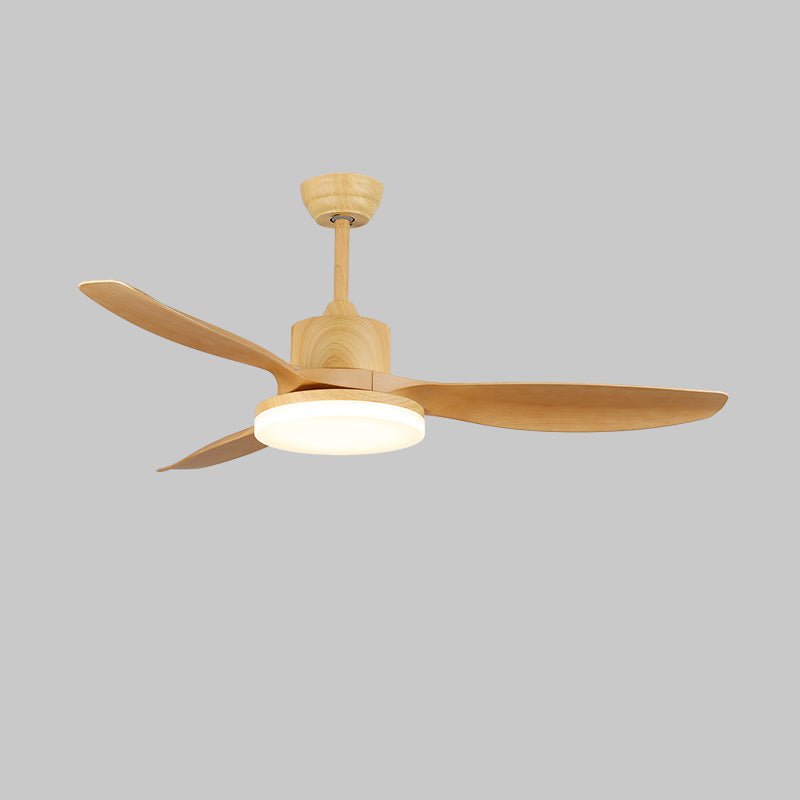 Keltis 42’’/52’’ Ceiling Fan Light ∅ 52″ x H 11.8″ / Model E Nature Wood Grain / Three-Color Changing Light Ceiling fan