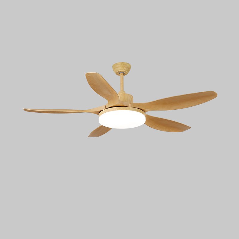 Keltis 42’’/52’’ Ceiling Fan Light ∅ 52″ x H 11.8″ / Model D Nature Wood Grain / Three-Color Changing Light Ceiling fan