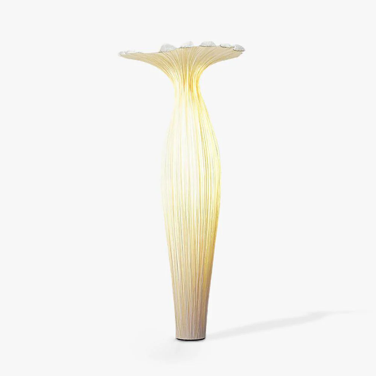 Amphora White Fabric LED Floor Lamp