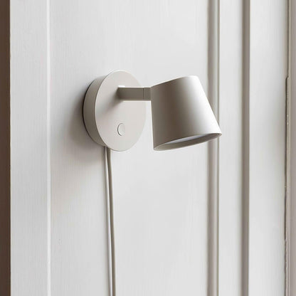 Anglepoint Black White Red Plug-In Wall Light