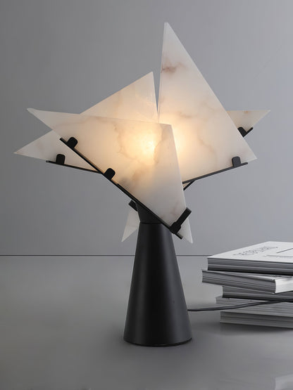 Architectural Black Alabaster Table Lamp