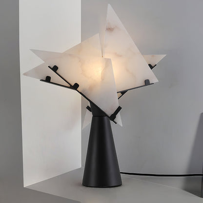 Architectural Black Alabaster Table Lamp