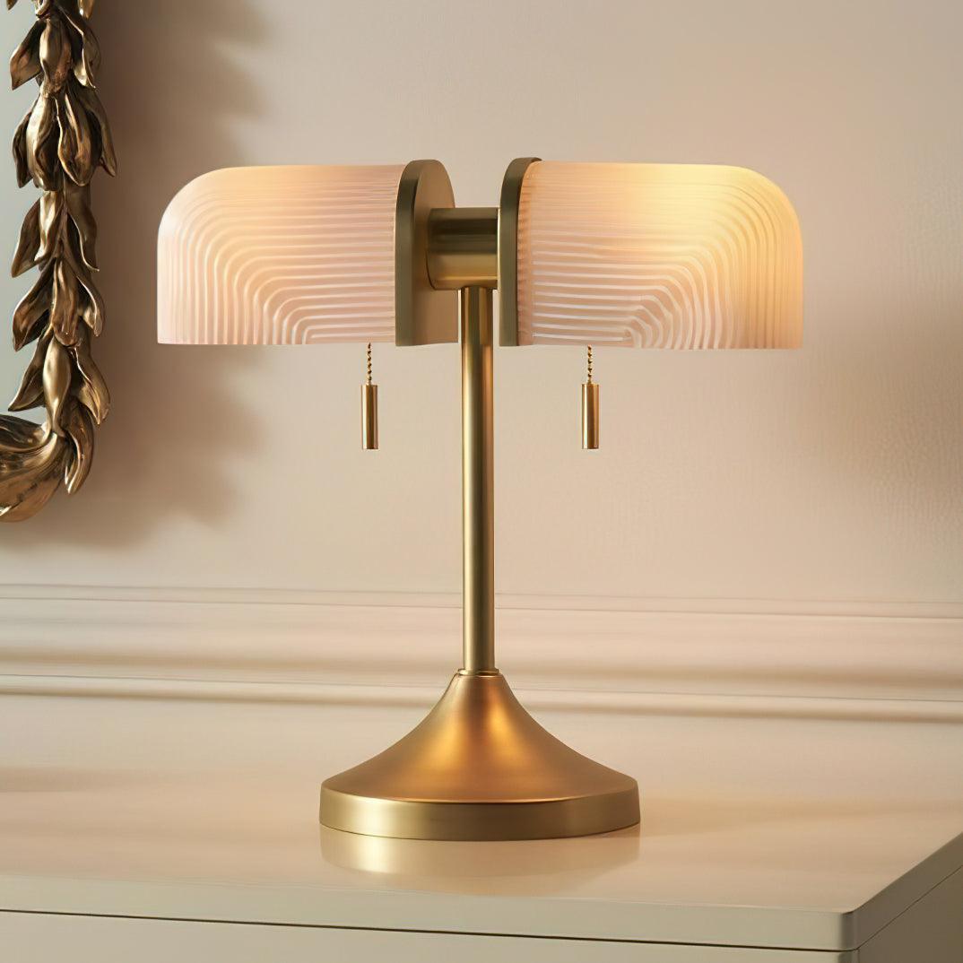 Arcshade Gold Glass LED Table Lamp