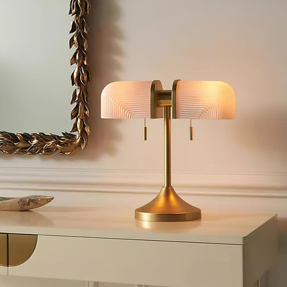 Arcshade Gold Glass LED Table Lamp