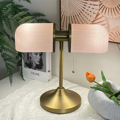 Arcshade Gold Glass LED Table Lamp