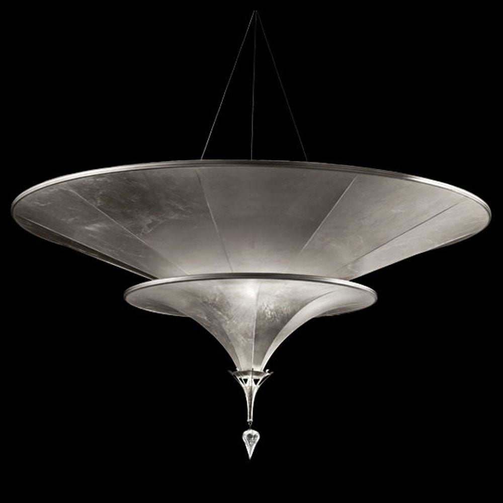 Argent Sculpted Fiber Pendant