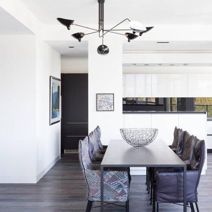 Artemon Black White Multi-Arm Ceiling Light