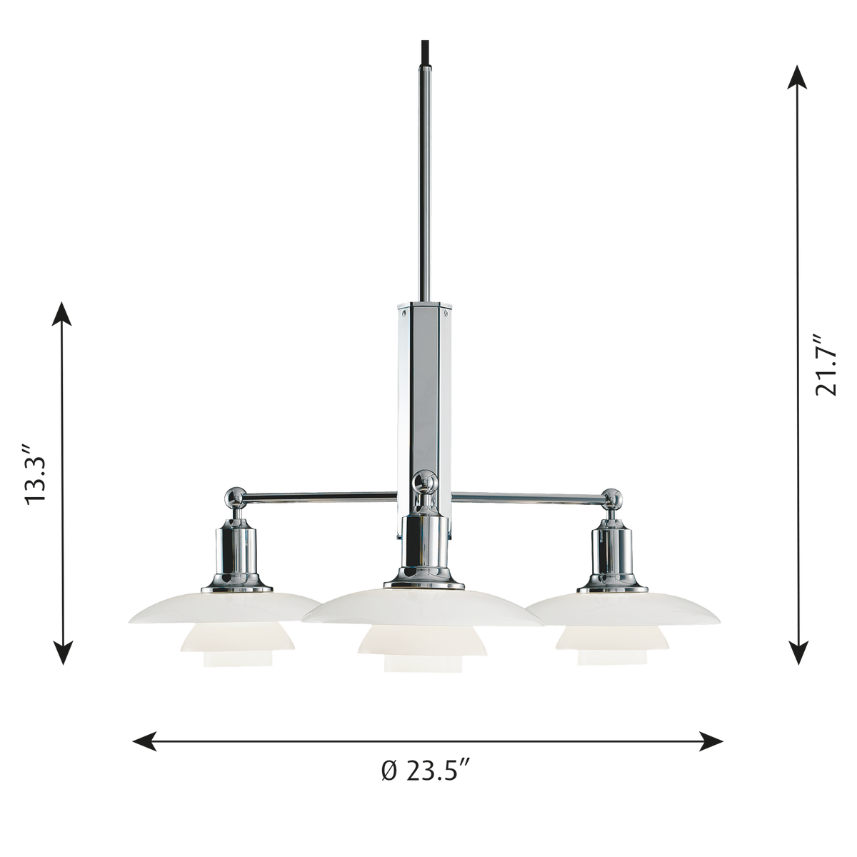 Aster Opal Glass Chandelier