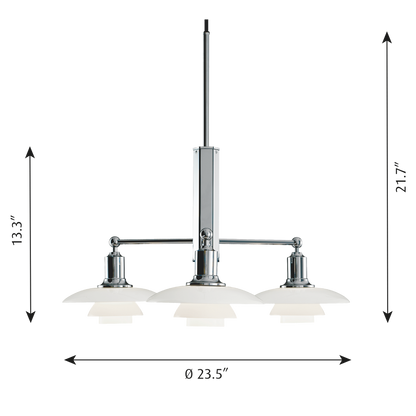 Aster Opal Glass Chandelier