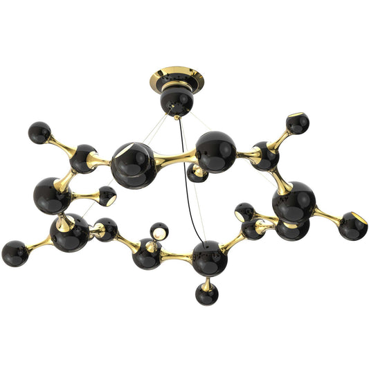 Astrolux Brass Globe Chandelier