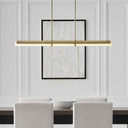 Aureline Beam Brass LED Chandelier