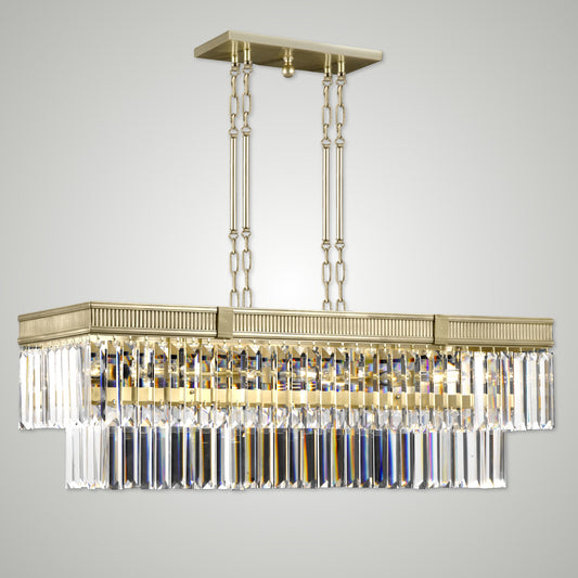 Aurevia Crystal Linear Chandelier