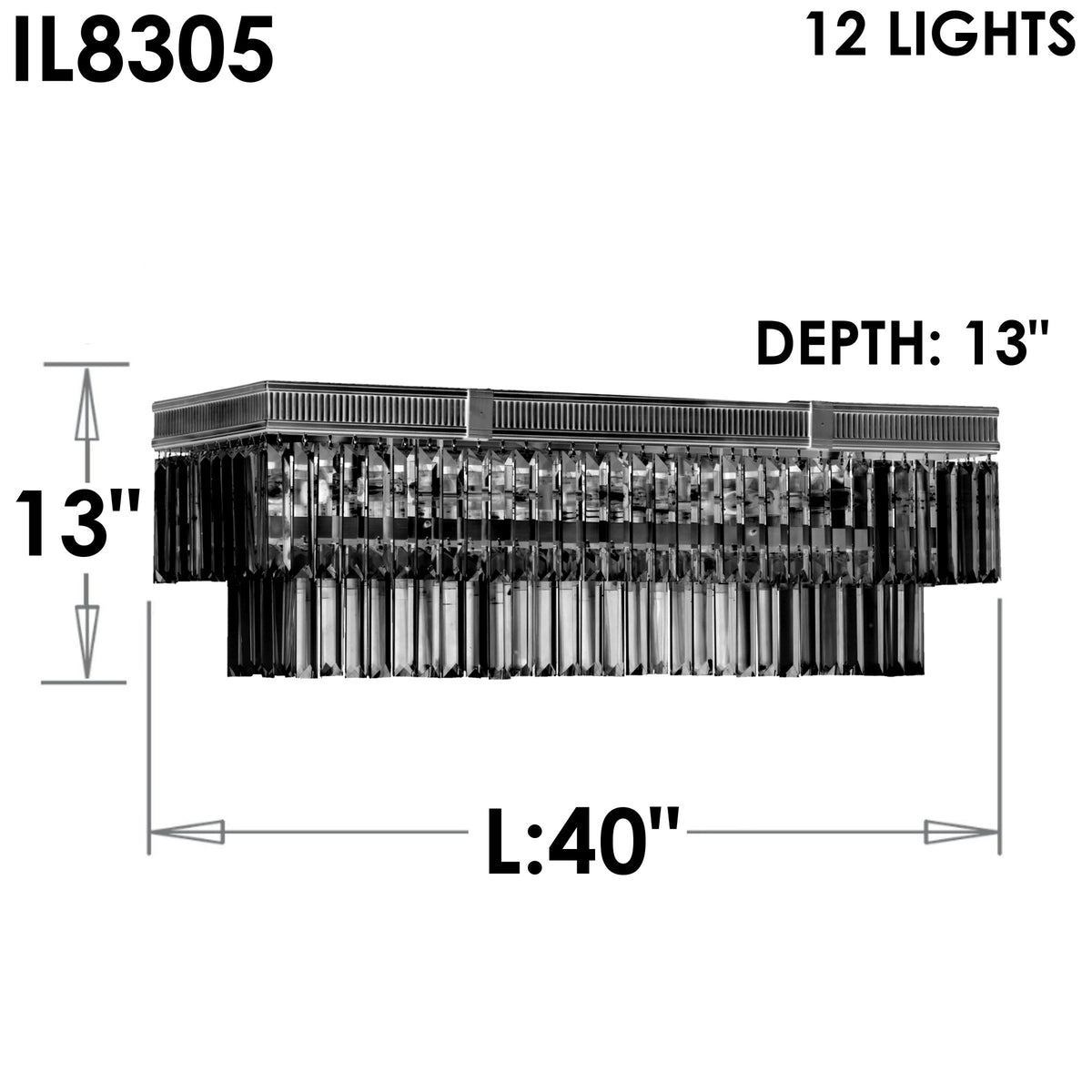 Aurevia Crystal Linear Chandelier
