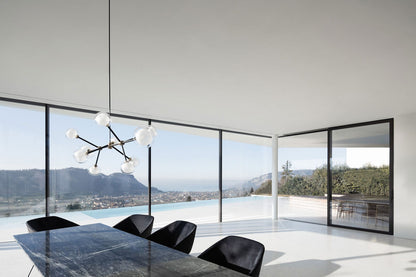 Aurex Clear Glass Linear Chandelier