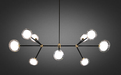 Aurex Clear Glass Linear Chandelier