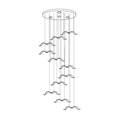 Aviara Gold Glass Multi-Light Chandelier