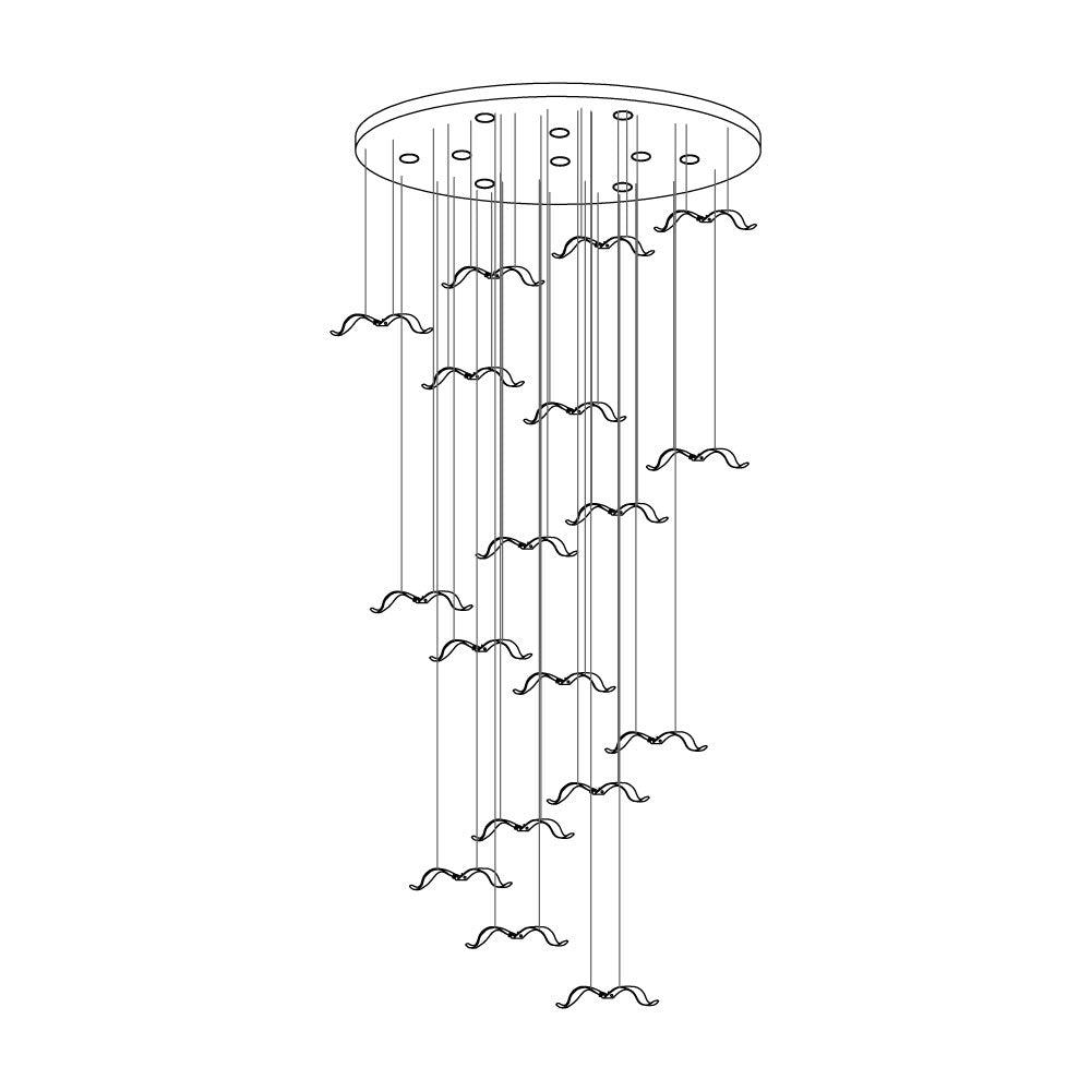 Aviara Gold Glass Multi-Light Chandelier