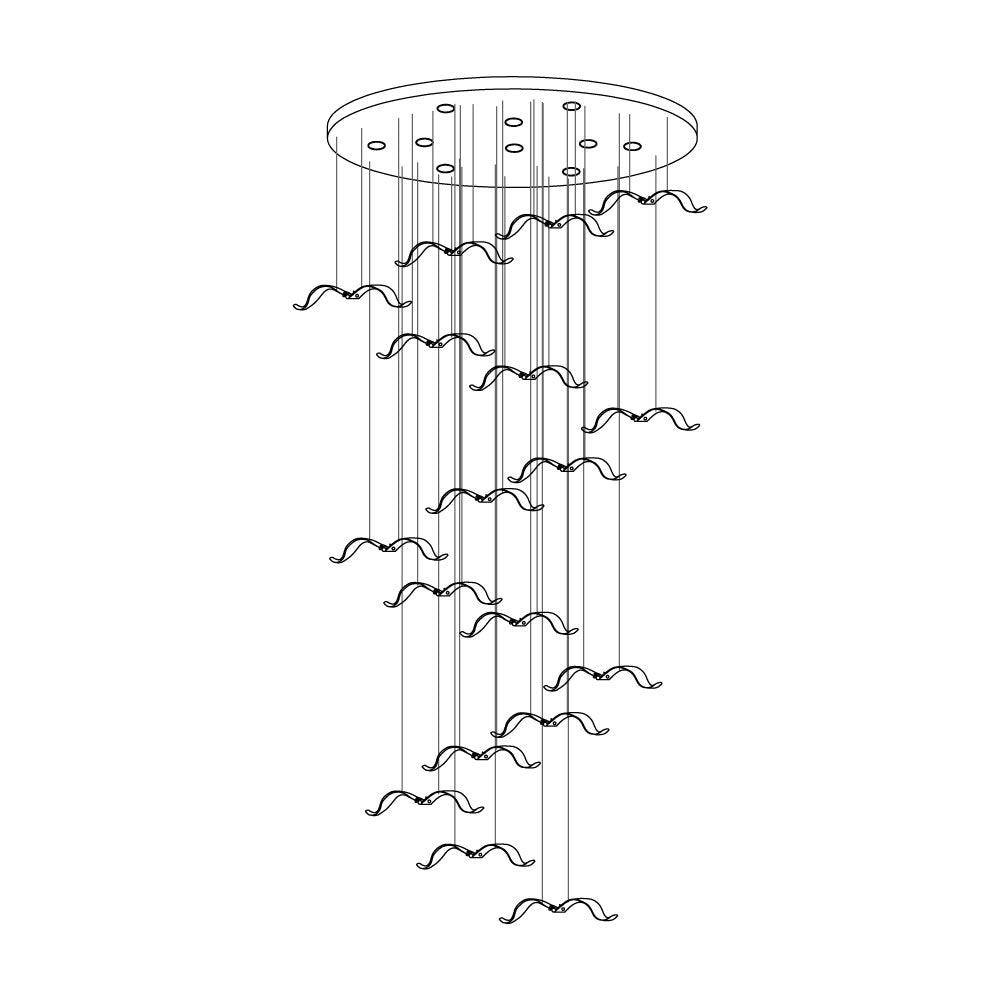Aviara Gold Glass Multi-Light Chandelier