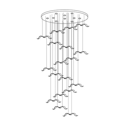 Aviara Gold Glass Multi-Light Chandelier