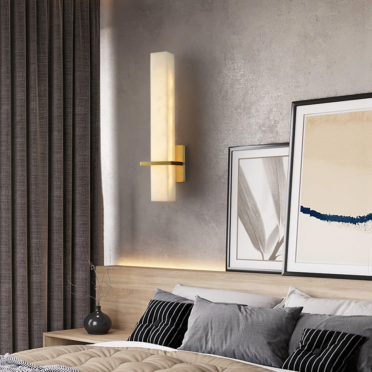 Axis Alabaster Brass LED Wall Sconce