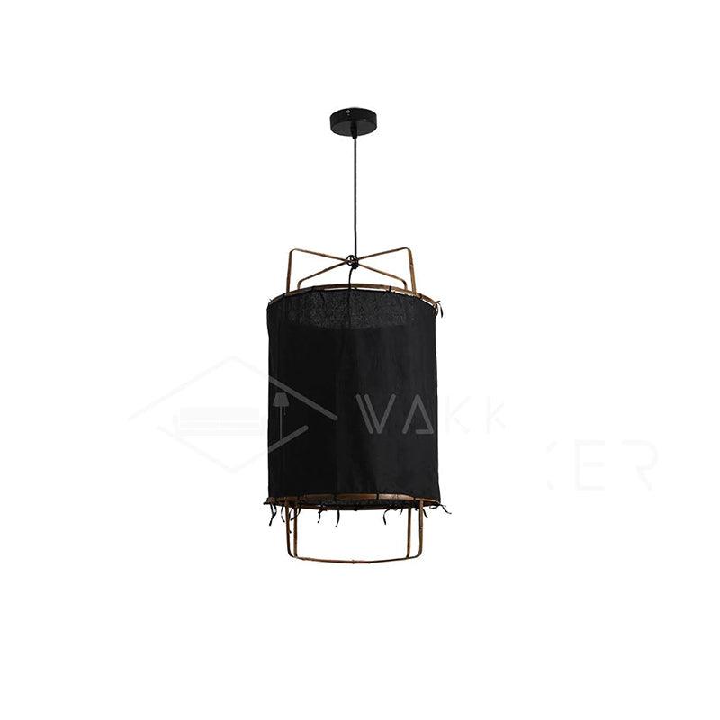 Bamboo Silhouette Black Natural Pendant