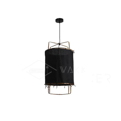 Bamboo Silhouette Black Natural Pendant