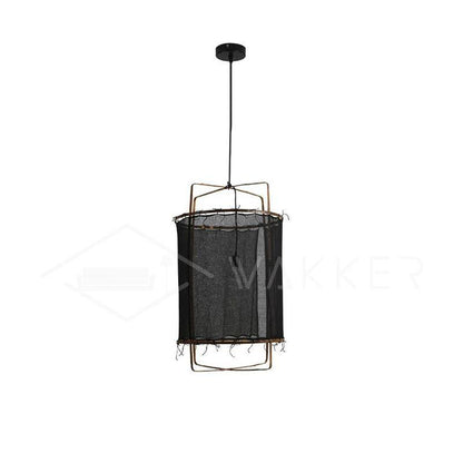 Bamboo Silhouette Black Natural Pendant