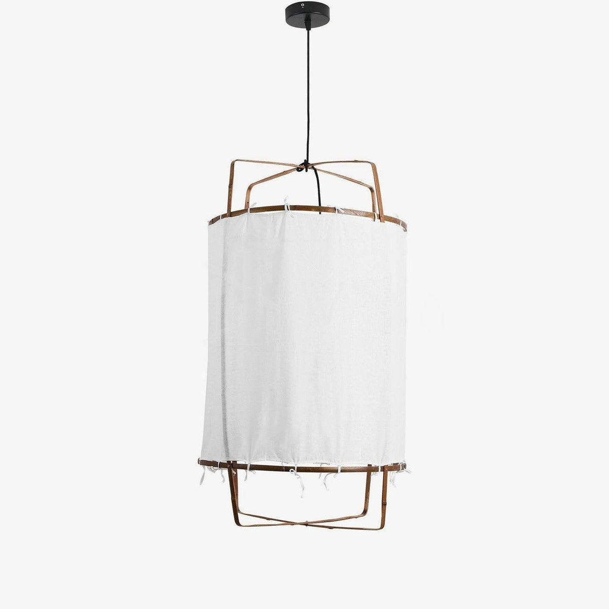 Bamboo Silhouette Black Natural Pendant