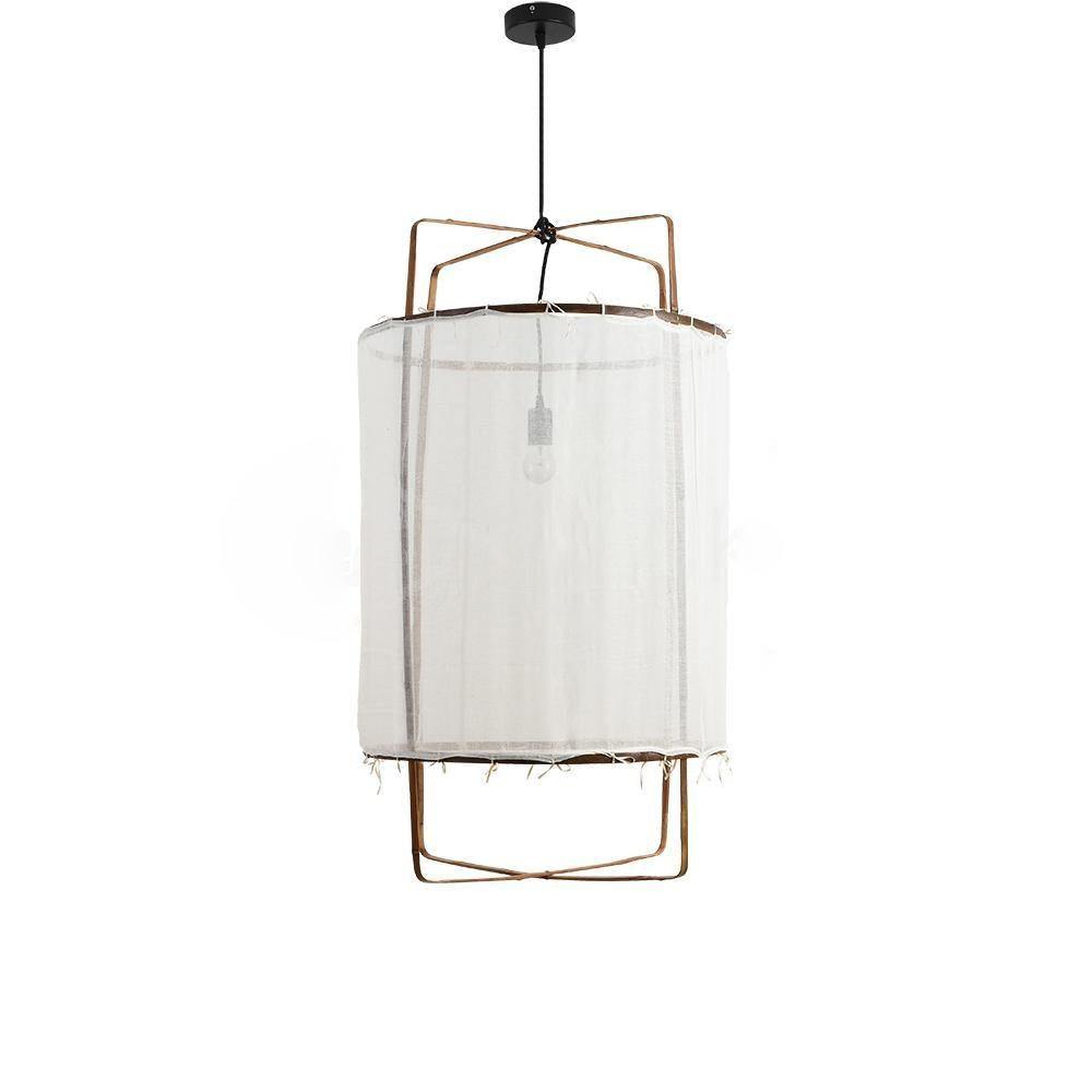 Bamboo Silhouette Black Natural Pendant