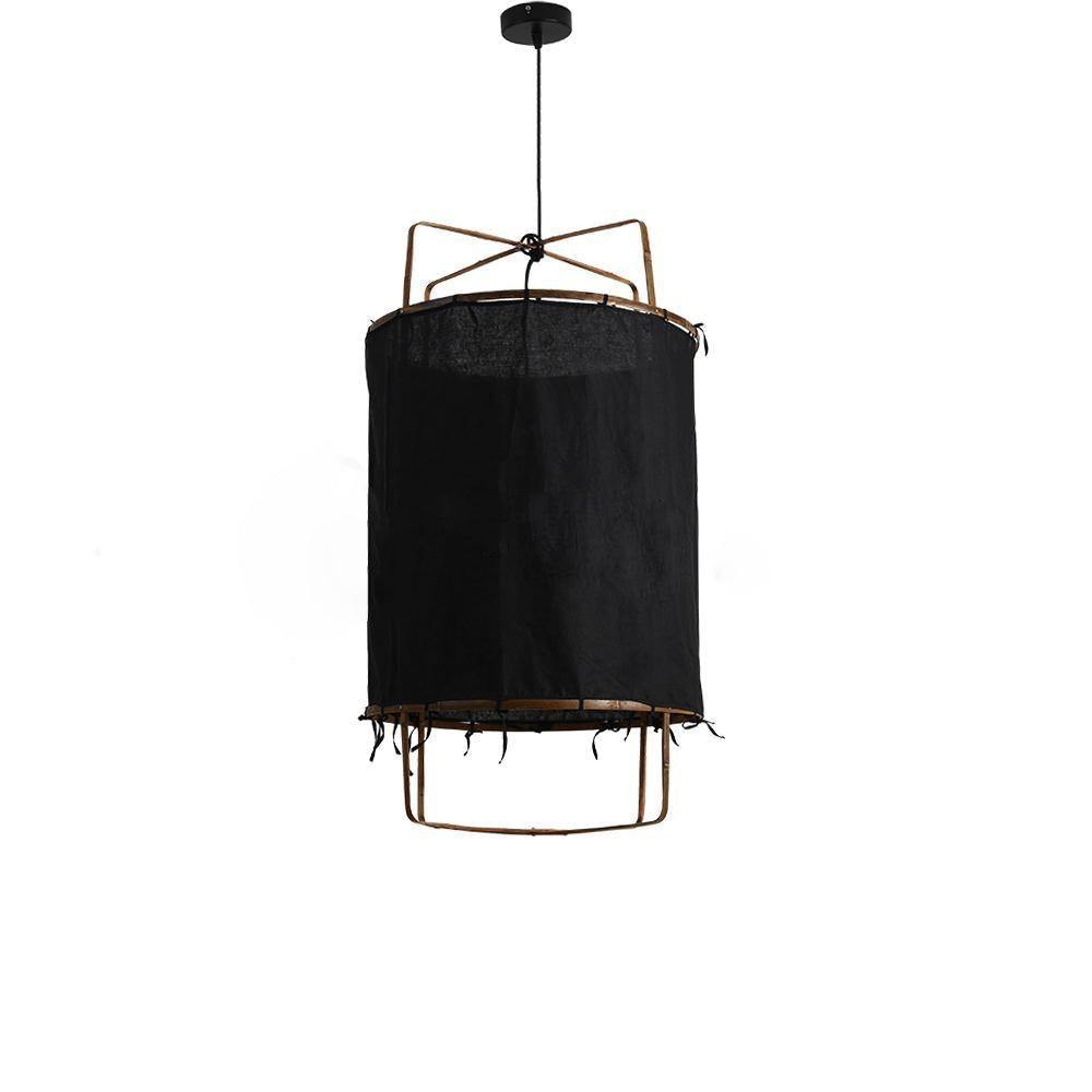 Bamboo Silhouette Black Natural Pendant