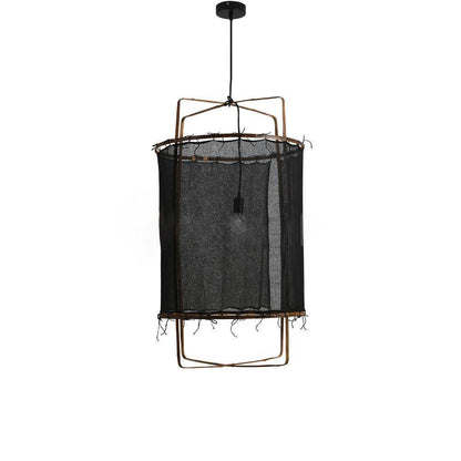 Bamboo Silhouette Black Natural Pendant
