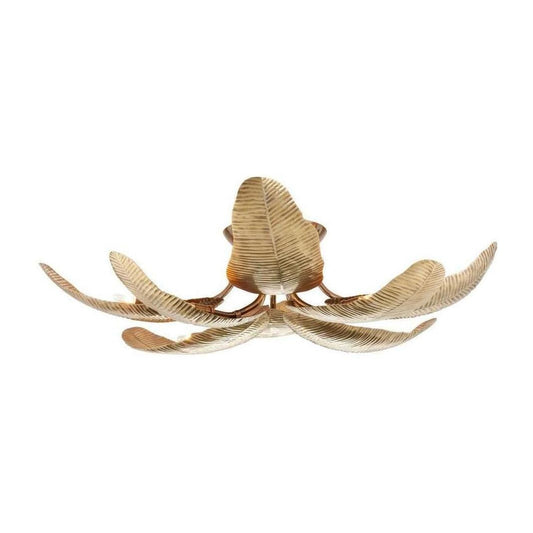 Banana Frond Vintage Brass Flush Mount
