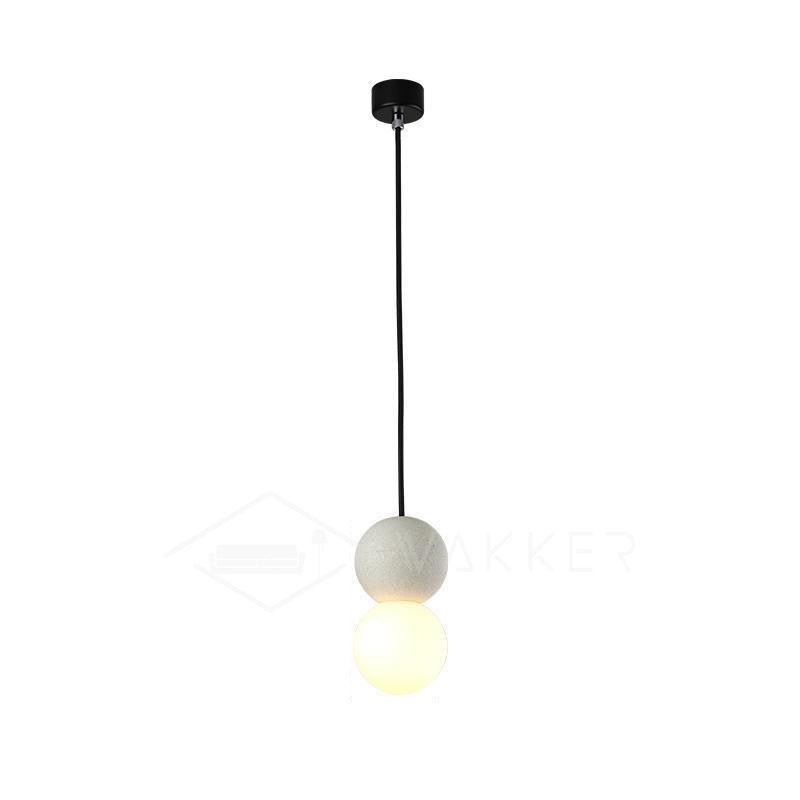 Basalith Grey Black Stone Glass Pendant
