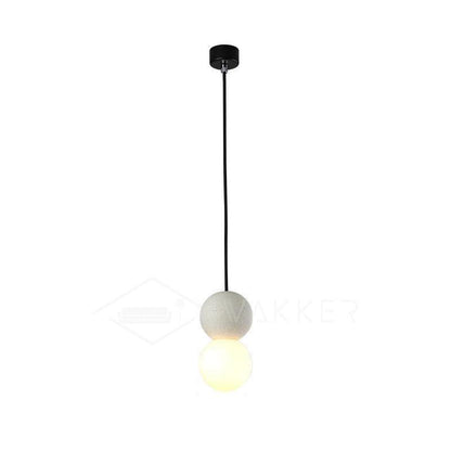 Basalith Grey Black Stone Glass Pendant