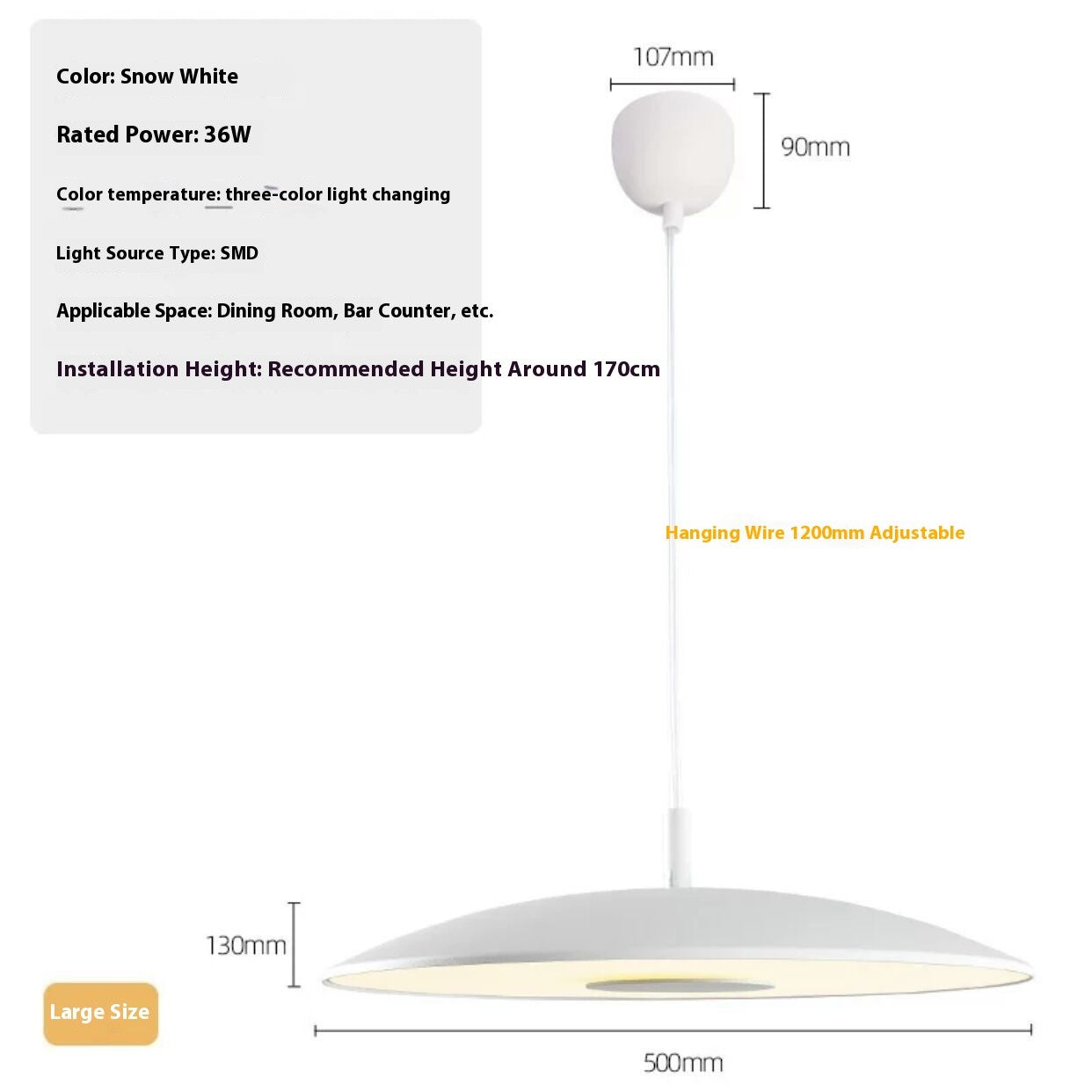 Bauhaus UFO Pendant Light