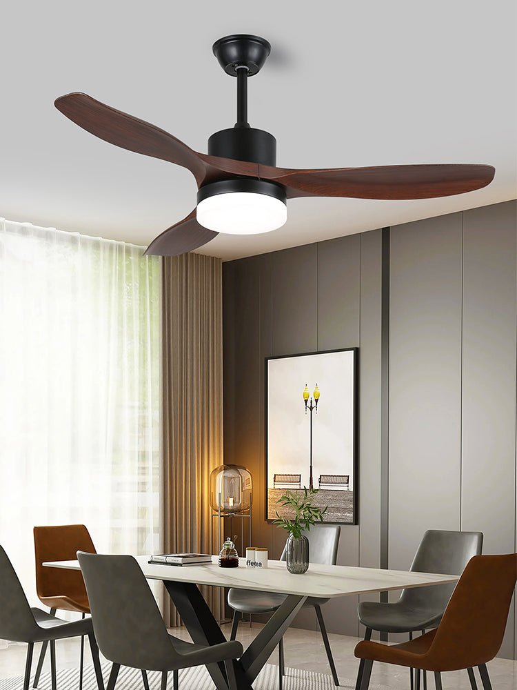 Baysen Walnut Black LED Fandelier