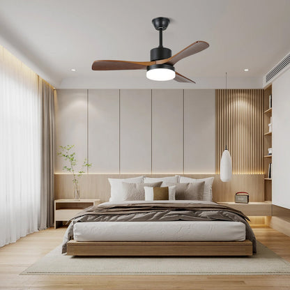Baysen Walnut Black LED Fandelier