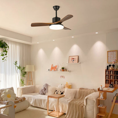 Baysen Walnut Black LED Fandelier