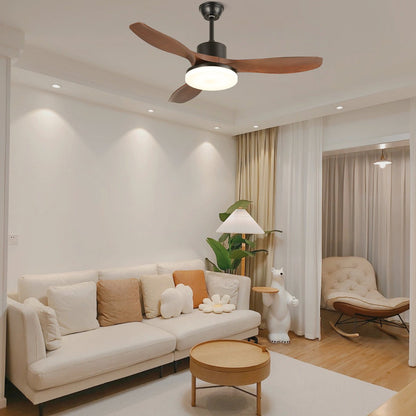 Baysen Walnut Black LED Fandelier