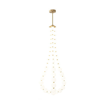 Beadcascade Gold White Acrylic Chandelier