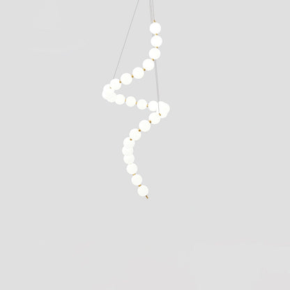 Beadcascade Gold White Acrylic Chandelier