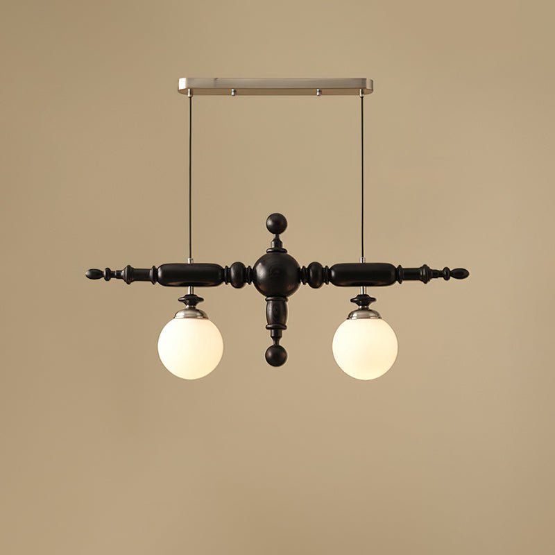 Beamford Wood Glass Linear Chandelier