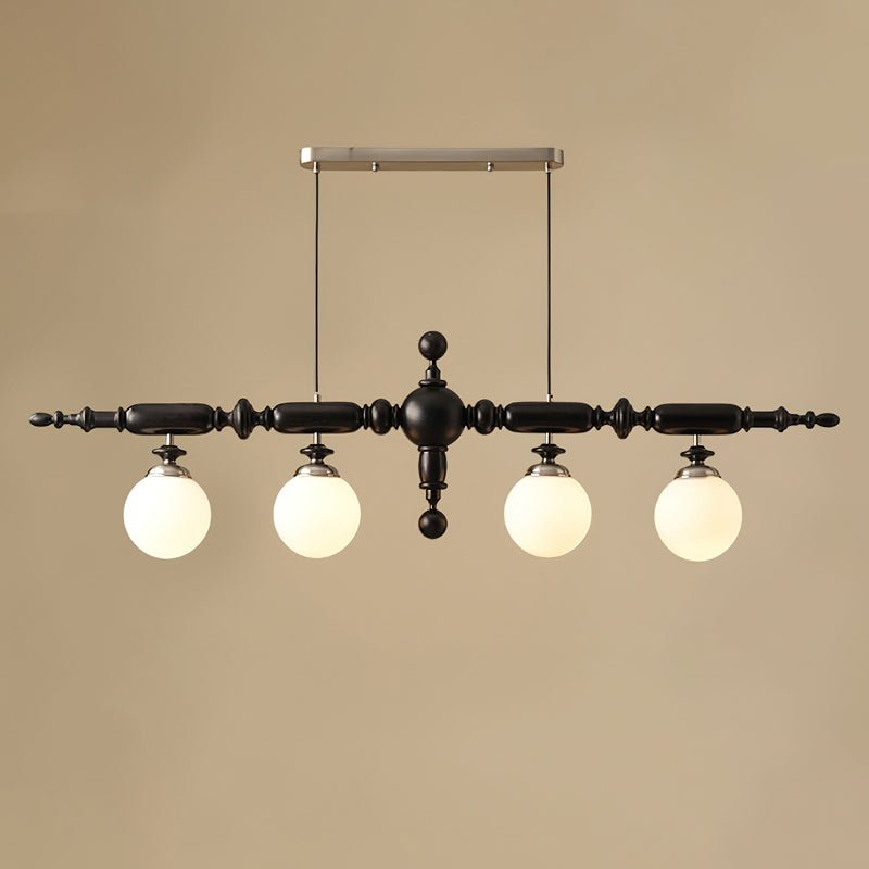 Beamford Wood Glass Linear Chandelier